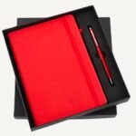 Red Elastic Premium Diary & Pen Set