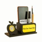 Apple Shape Desk Organizer Clock