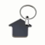 House Shape Metal Keychain