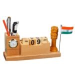 Indian Flag Desk Organizer with Calendar