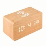 LED Wooden Cube Desk Clock