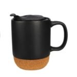 Matte Black Mug with Cork Base