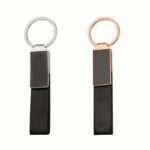 Modern Leather Strip Keychain