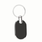 Oval Metal Keychain