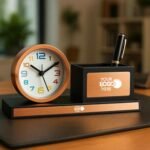 Premium Desk Clock Organizer Set
