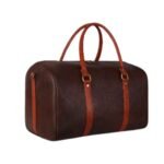 Premium Leather Duffel Bag Brown