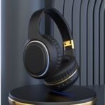 Premium Wireless Headphones Gold Accent