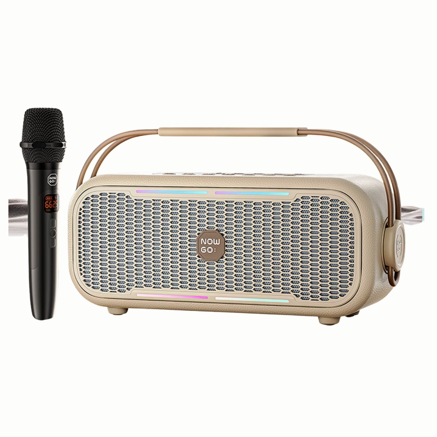 retro-karaoke-bluetooth-speaker.jpg Retro Karaoke Bluetooth Speaker with Mic - Image 1