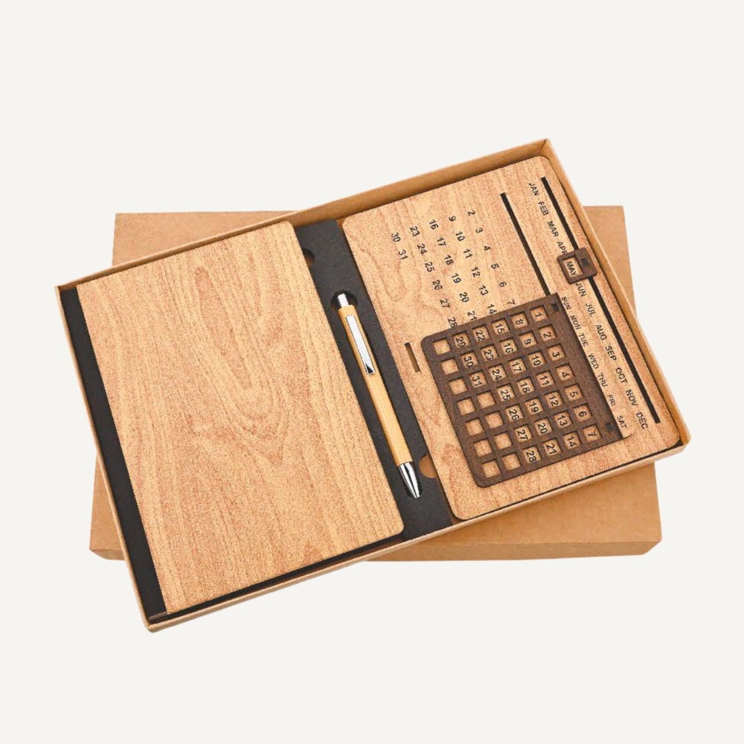 sr-252-darkwood-diary-set.jpg Darkwood Diary, Pen & Keychain Set - Image 1