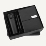 Economical 3-in-1 Flask Gift Set – Black
