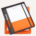 Orange Marble Diary & Pen Set