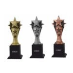 Textured Star Trophy Set