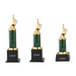 Green Column Designer Trophy