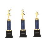 Blue Column Star Trophy Set