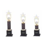 Crystal Globe Trophy Trio