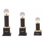 Minimal Globe Column Trophy