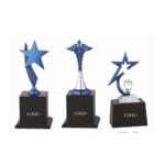 Blue Designer Trophy Set
